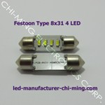 Festoon Type 8X31MM 3020-4 LED 